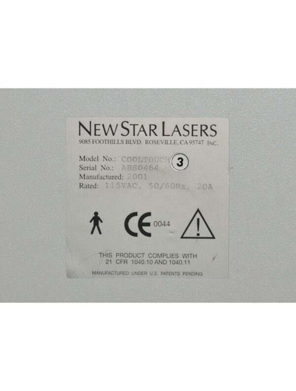 2001 NEWSTAR CoolTouch III Laser YAG 1320 nm Acne Wrinkle Skin Cool Touch CT3