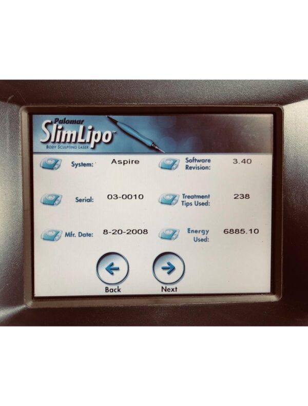 2008 Palomar ASPIRE Slimlipo YAG 40W Body Sculpting Cynosure LASER