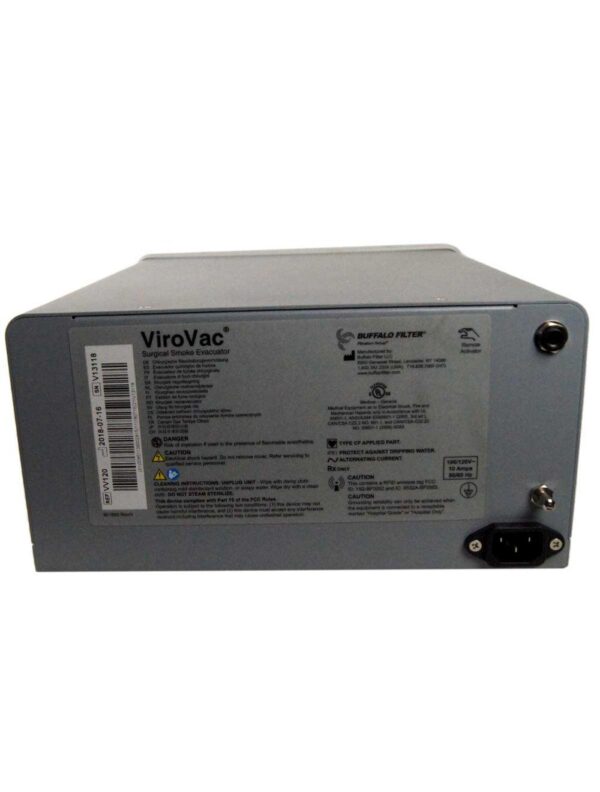 2018 Buffalo Filter ViroVac VV120 Surgical Smoke Plume Evacuator Vacuum Suction