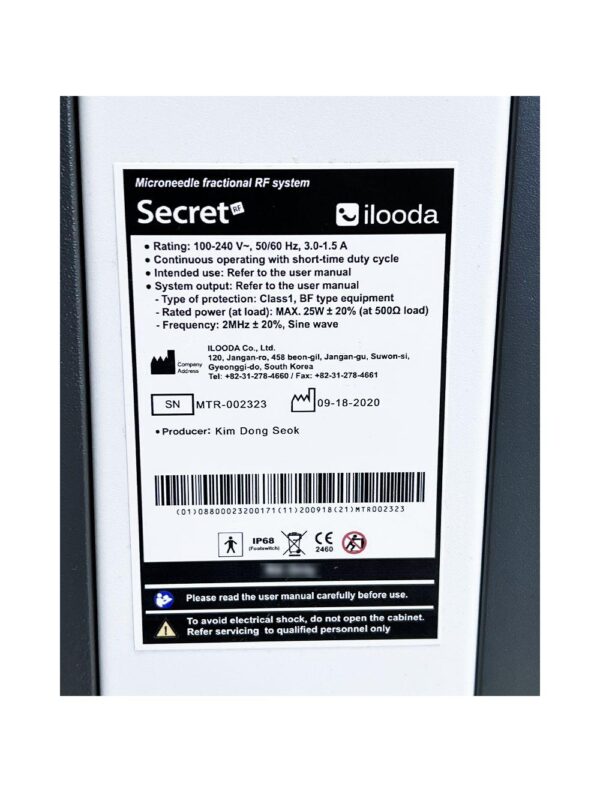 Cutera SecretRF Skin Microneedling Fractional Revitalization Resurfacing 2020