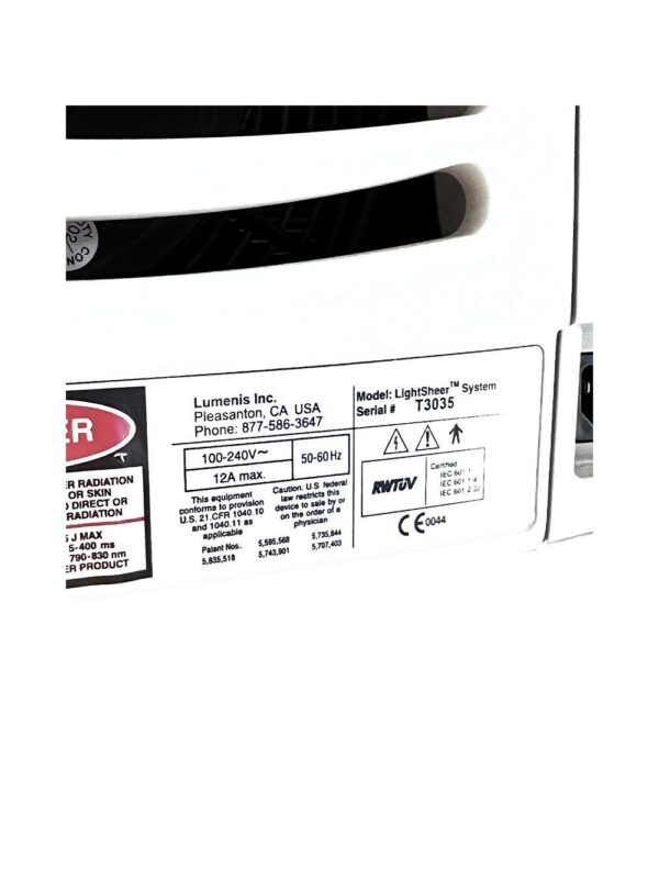 Lumenis LightSheer ET Diode Pigmented Lesion Laser Hair Removal System Unit