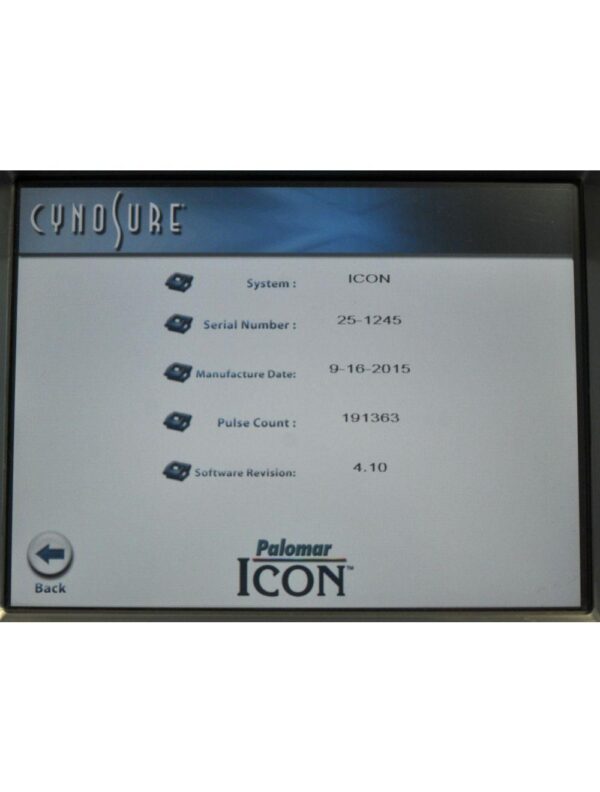 2015 Cynosure Icon IPL Laser Hair Removal Skin Resurfacing Laser System w/ 4 HPs