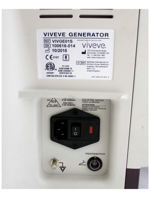 2016 Viveve S RF System Women's Intimate Collagen Vaginal rejuvenation