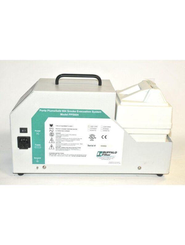 Buffalo Porta PlumeSafe 604 Smoke Evacuation Suction Filter PPS604 110/120 Volt