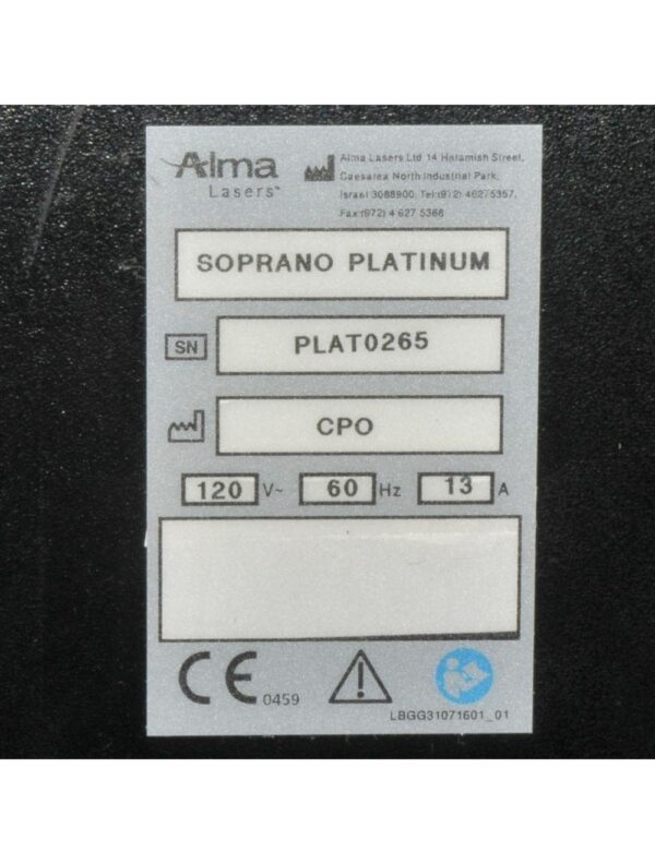 2018 Alma Soprano Ice Platinum Diode Laser Hair Removal 3D Trio SopranoICE