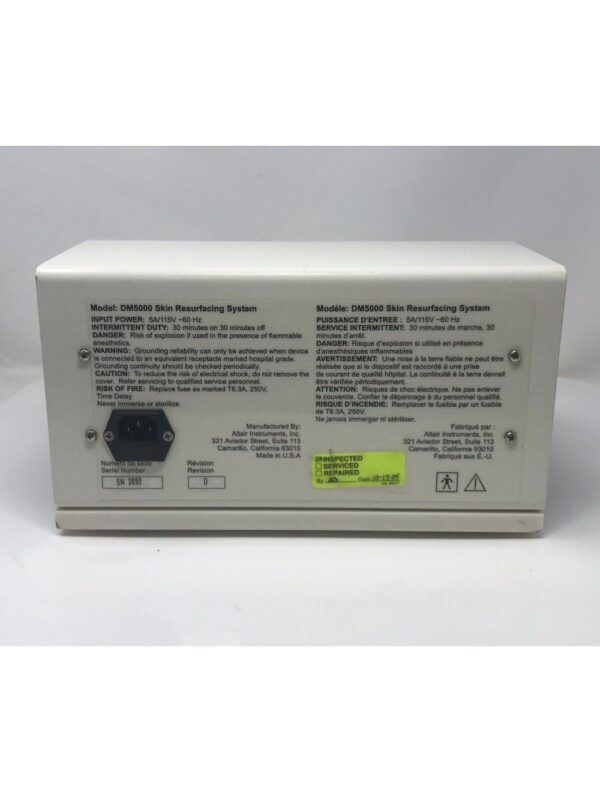 Altair Diamond Tome Skin Resurfacing Vacuum Microdermabrasion System DM5000
