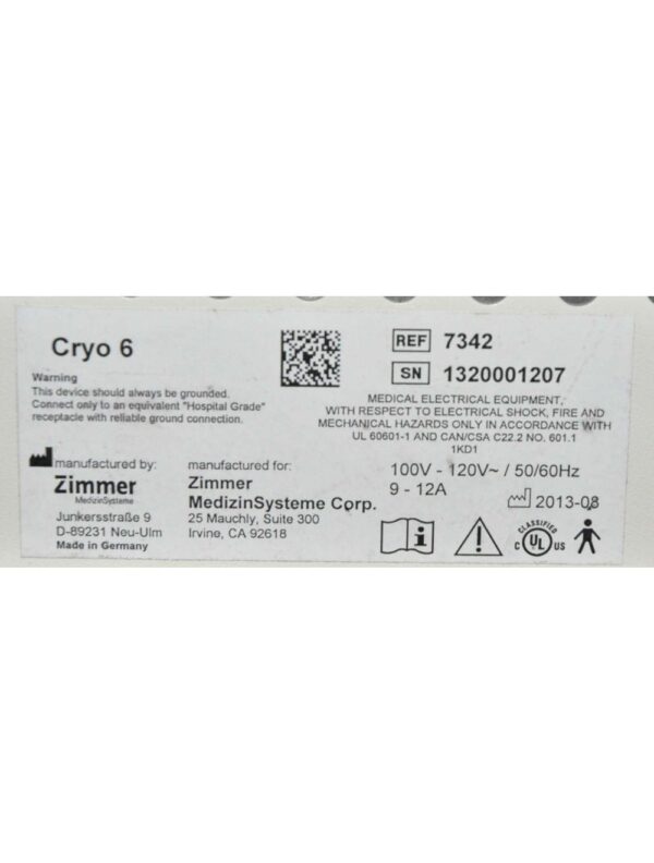 Cryo6 Skin Chiller Cooler IPL Laser Treatment Cryo 6 Zimmer Medizin Cynosure