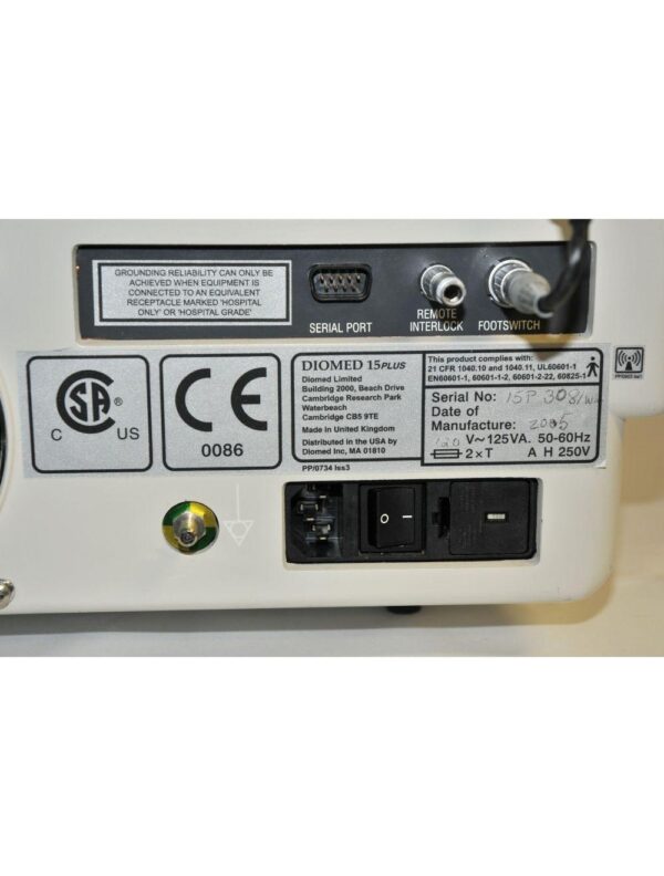 20240926102018-66f53562d6a80.jpg Diomed 15 Plus Diode Surgical Laser 15w AngioDynamics 810 nm ELVT Vascular 2005