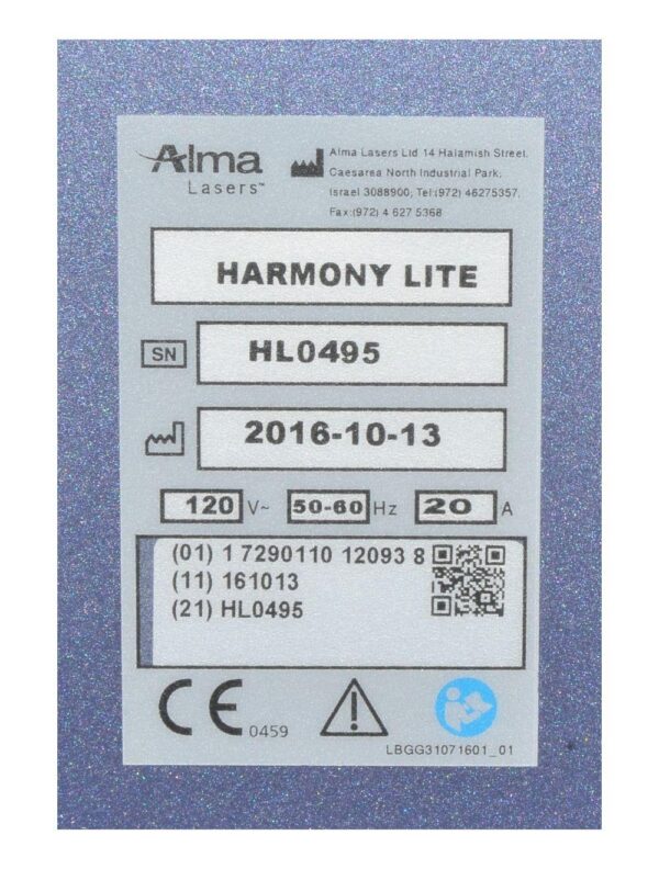 2016 Alma Harmony LITE Laser Handpieces Dye VL Vascular Lesions SHR Hair Removal