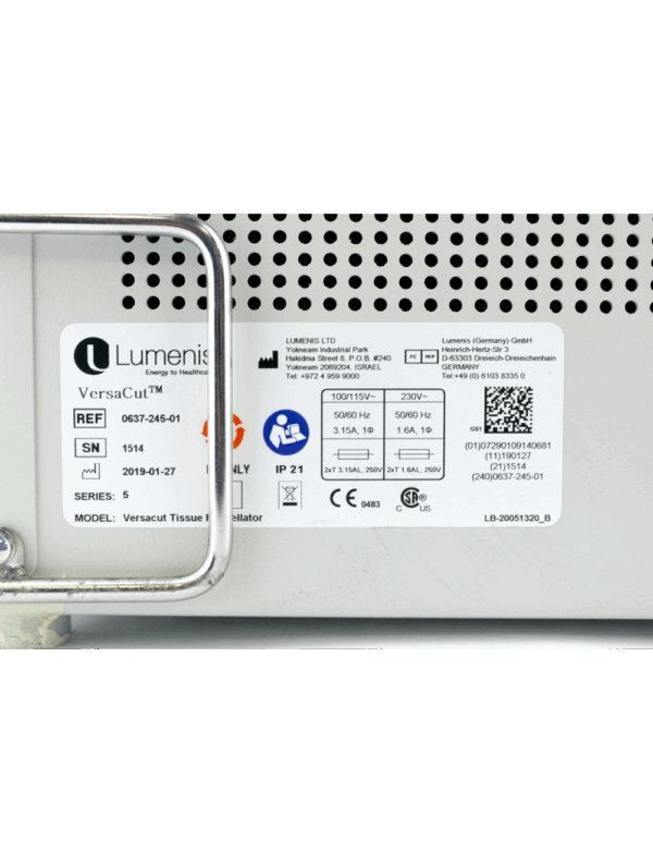 LUMENIS VersaCut Tissue Morcellator Laser Endoscope Integrated Solution System