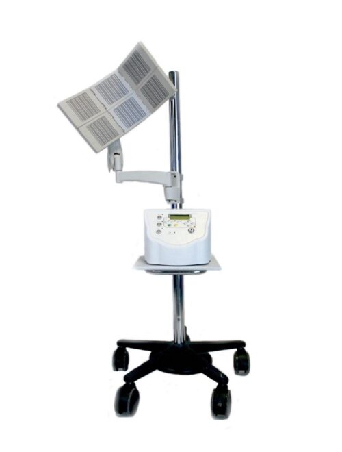 LED Light Therapy System Skin Care Machine LightWave RLI 100 EXP on Mobile Stand