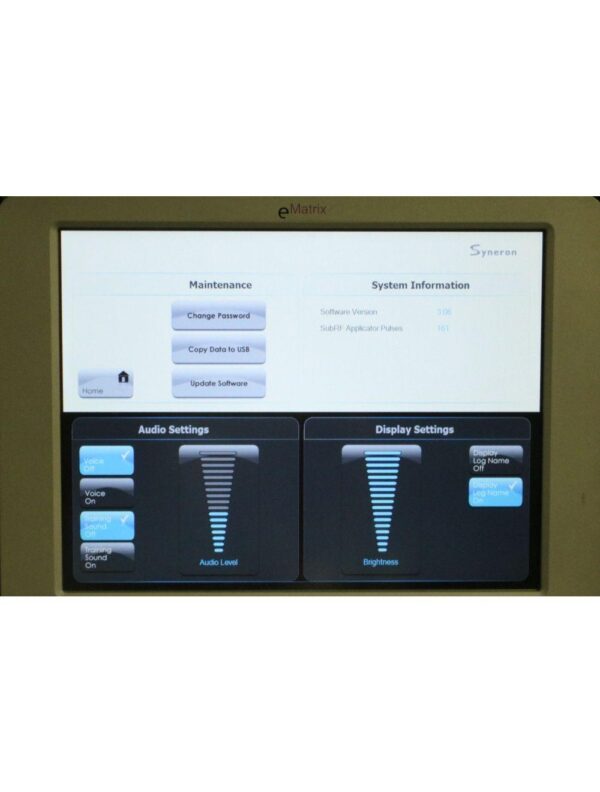2017 Syneron eMatrix RF Skin Rejuvenation Wrinkle Reduction SublativeRF E Matrix