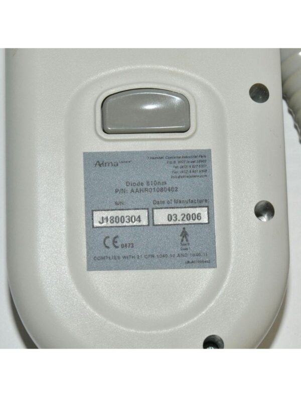 2009 Alma Soprano XL Diode Hair Removal Laser w/ 810 nm SHR Handpiece Low SHOTS