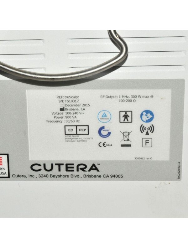 2015 Cutera truSculpt 3-D Radio Frequency Cellulite Reduction Body Contour Sculpt RF