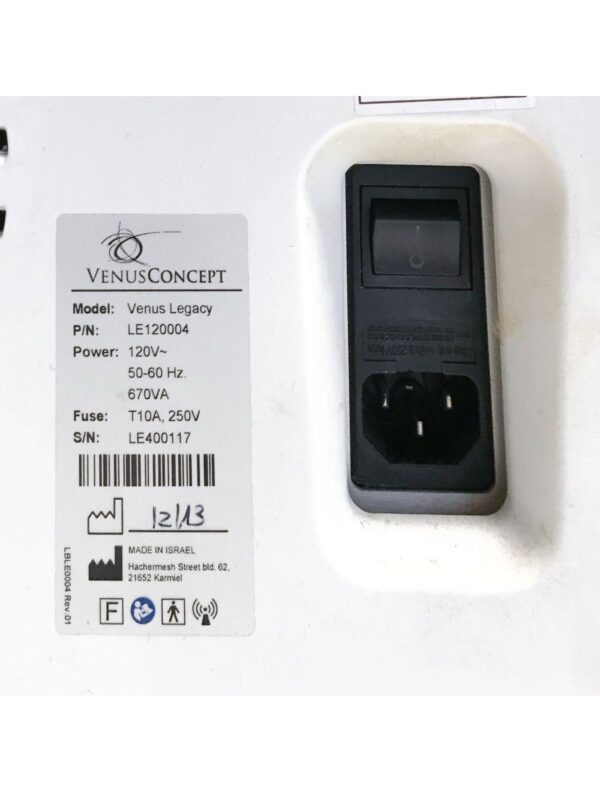 2013 Venus Concept LEGACY Radio Frequency RF Shaping Venusconcept 4 Handpieces