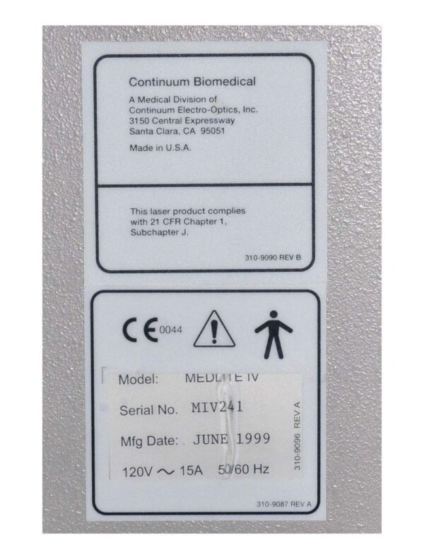 20240926113845-66f547c54a902.jpg ConBio Medlite IV Q-Switch Nd:YAG Tattoo Removal Laser Q-Switched Con Bio 1999