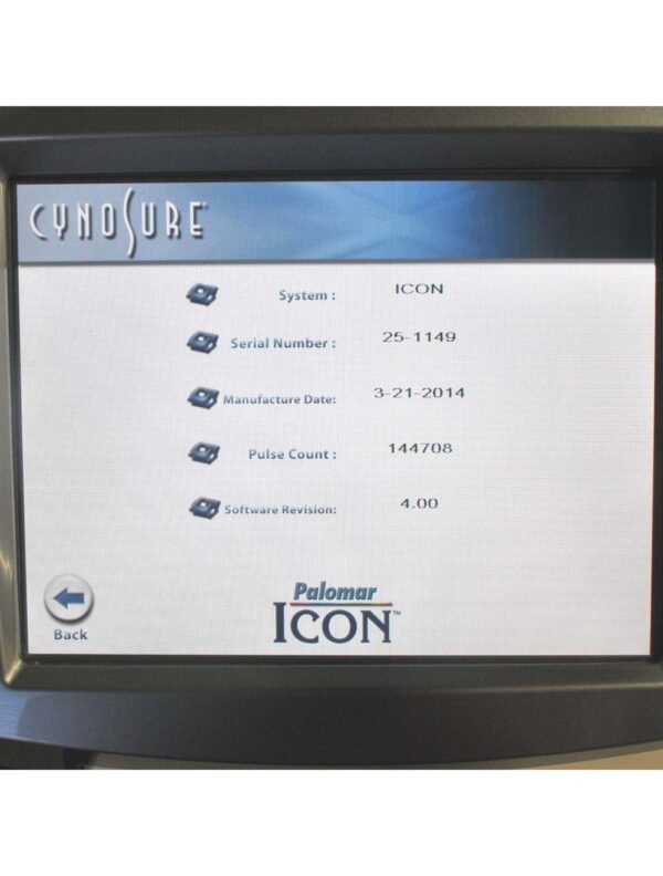 Palomar Cynosure ICON Cosmetic IPL Laser w/3 IPL Handpieces & 1 1540 HP - (2014)