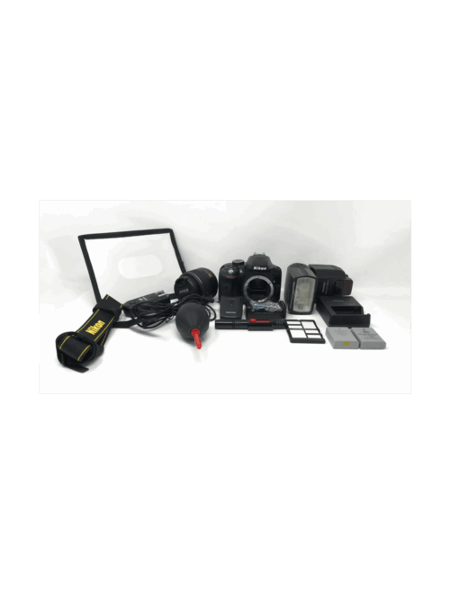 Nikon D3300 Digital Camera DSLR DX VR 18-55mm Flash w/ Accessories YN560 IV