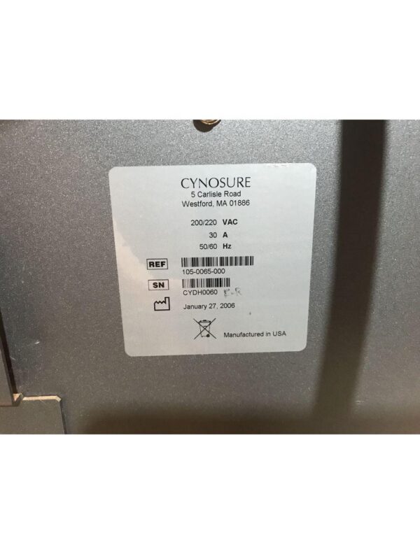 2006 Cynosure Cynergy Multiplex Pulsed Dye Nd YAG Laser Vascular Pigment Lesions