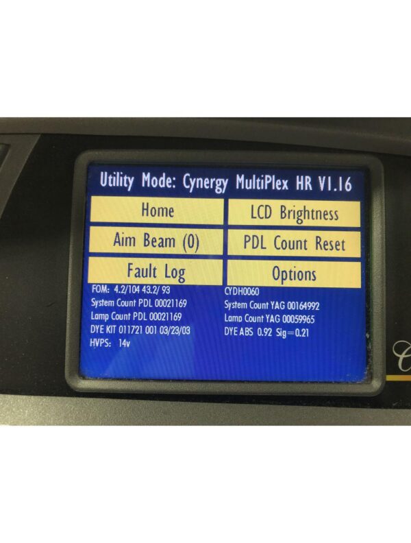 2006 Cynosure Cynergy Multiplex Pulsed Dye Nd YAG Laser Vascular Pigment Lesions