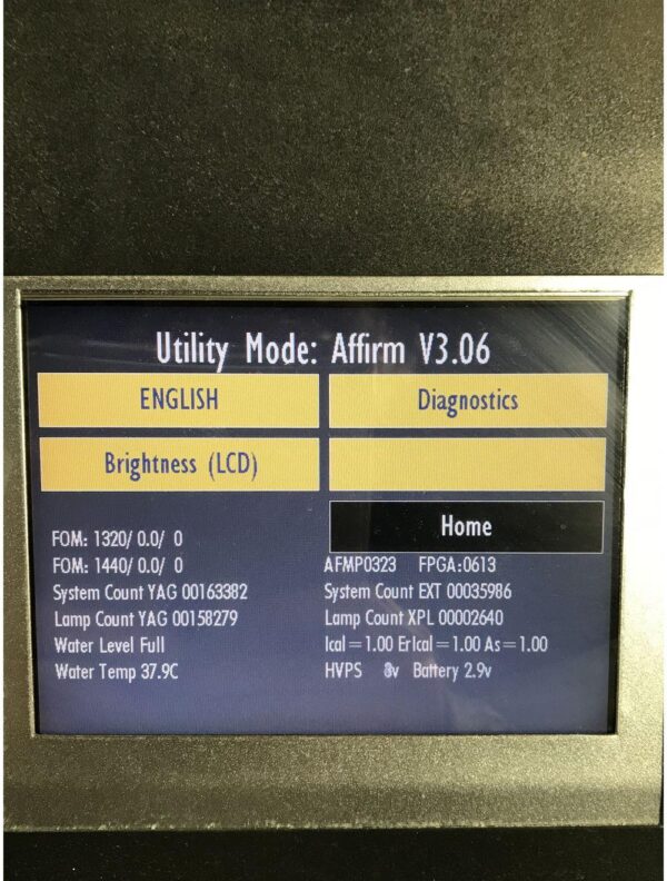 2011 Cynosure Affirm MPX Multiplex YAG Laser w/ 1320 1440 HP & XPL IPL Handpiece