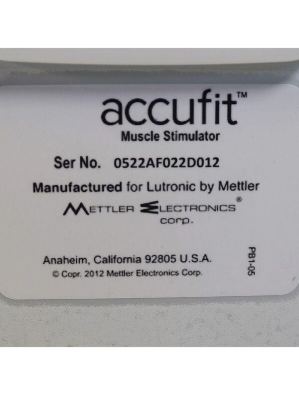 Lutronic Accufit IntelliSTIM IntelliCycle Muscle Stimulation System PB1-05