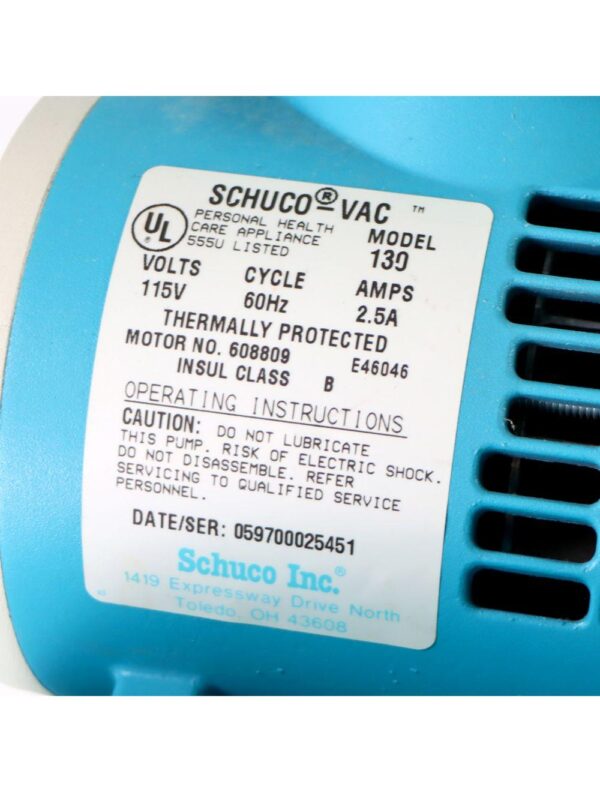Schuco-Vac Portable Suction Aspirator w/ 1500 ml Canister, & Molded Base