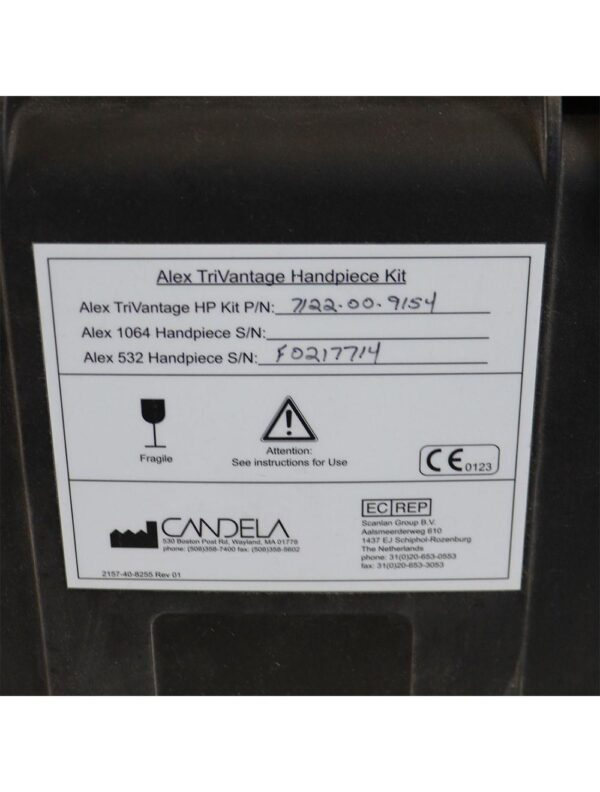 2013 Candela Alex TriVantage Q Switched 532nm Nd YAG Tattoo Removal Laser