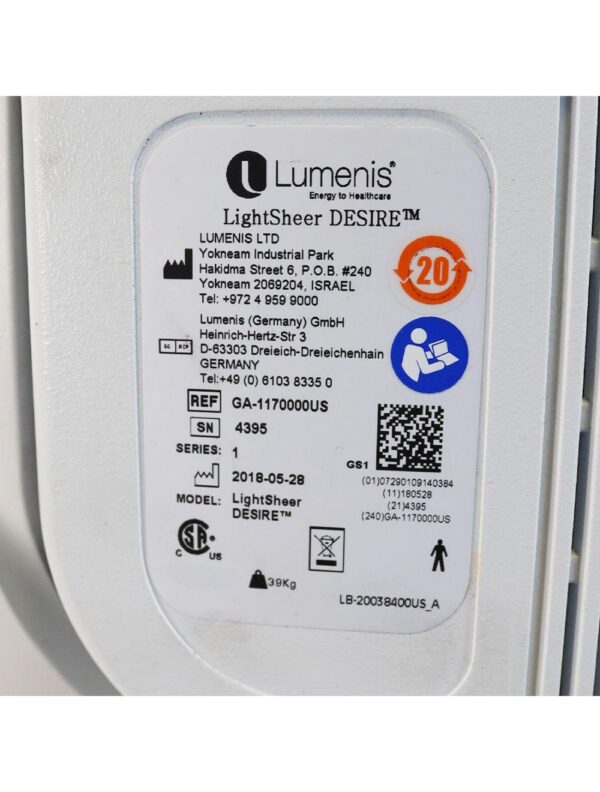 2018 Lumenis LightSheer Desire Diode Laser Hair Removal 2 Handpieces Low Pulses
