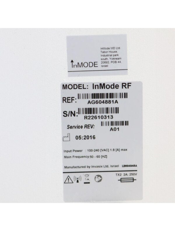 2016 Invasix InMode RF RadioFrequency MiniFX Cellulite Reduction Dimpled Skin