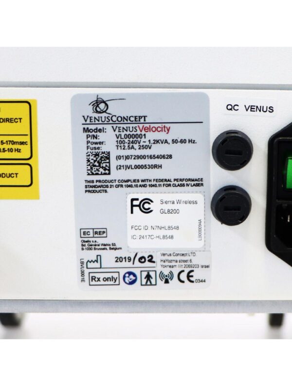 2019 VenusConcept Venus Velocity 800 nm Diode Hair Removal Laser Concept w/HP