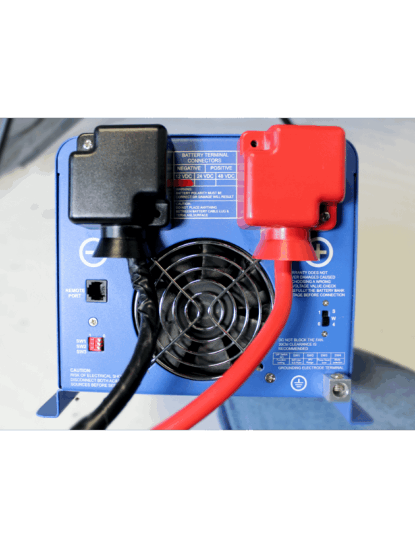 2000 Watt Pure Sine Inverter Charger 12Vdc to 120Vac Output and Battery