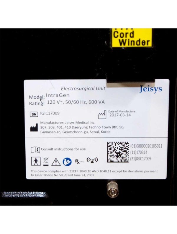 2017 Jeisys IntraGen Electrosurgical Unit Radio Frequency Micro Needle System