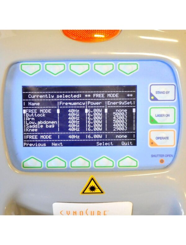 2007 Cynosure SmartLipo DEKA Laser Face Neck Arms Lipolysis Nd:YAG 1064 12 Watt
