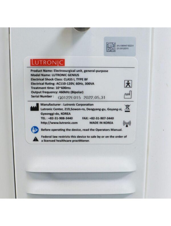 2022 Lutronic Genius Intelligent Focused Radio Frequency RF Mirconeedling System