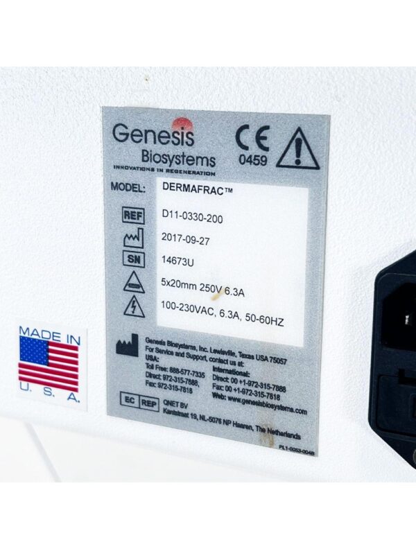 2017 Genesis DermaFrac Microdermabrasion Microneedling Skin Therapy LED Light
