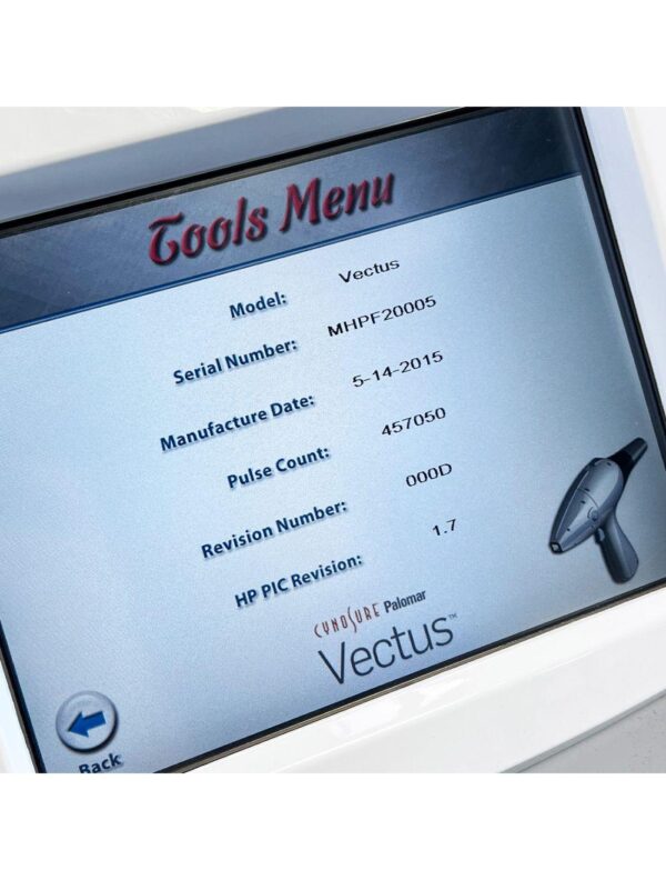 2015 Cynosure Palomar Vectus Laser Hair Removal 810 Diode Skintel System