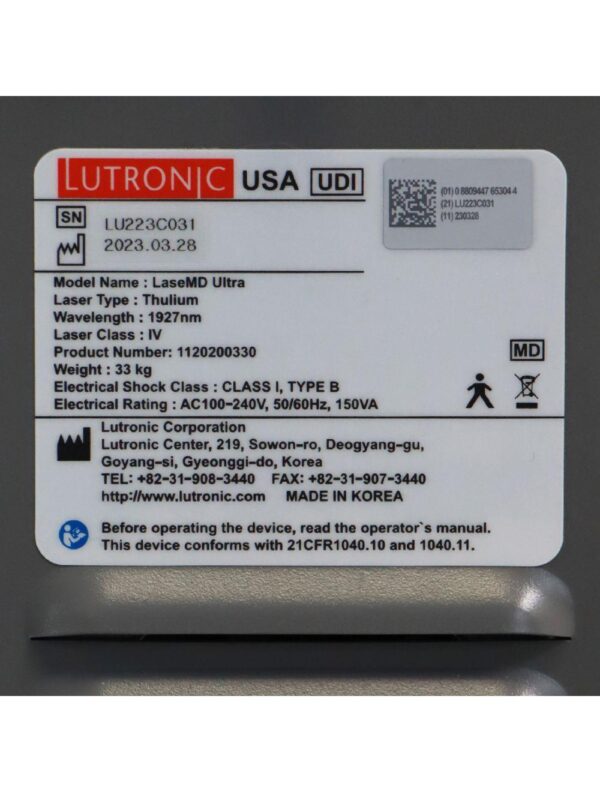 2023 Lutronic LaseMD Ultra Fractional Laser Wrinkles Skin Resurfacing Acne