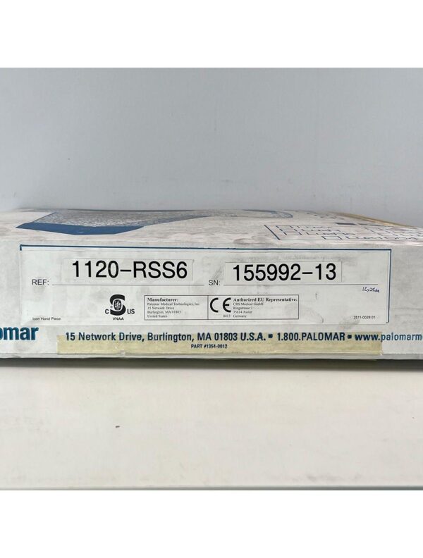 Palomar MediLux LuxRs Handpiece 1120-RSS6 Cynosure Factory Refurbished 155992-13 (0 Shots)