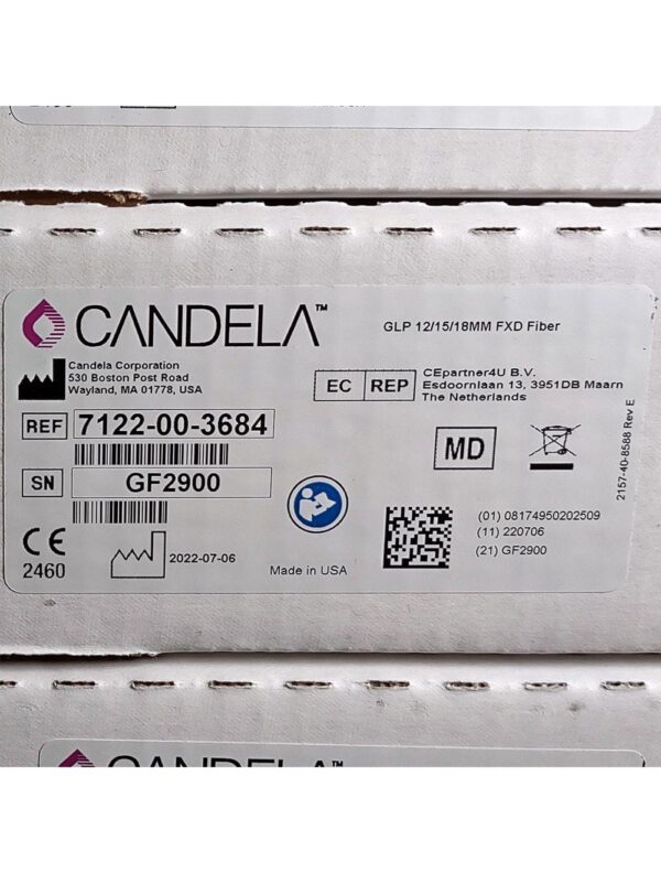 Candela GentleLase Plus Fiber Assembly 12/15/18mm Factory NEW 7122-00-3684 (GF2900)