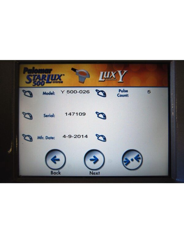 Palomar Lux Y 500 Handpiece 2014 Cynosure StarLux Hand Piece Star