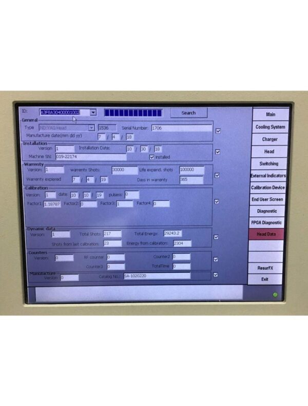 Lumenis M22 Laser Multi Spot Nd YAG Handpiece Veins Wrinkles Lesions SA-1020220