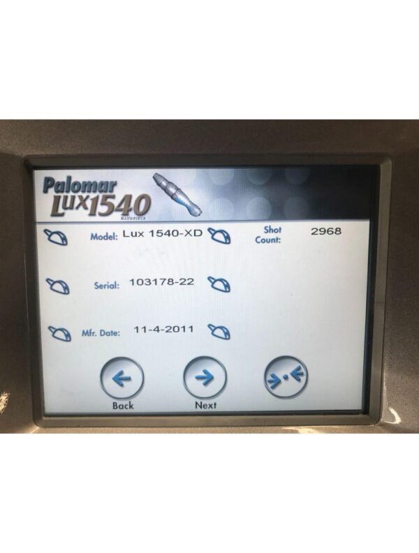 Palomar Starlux 500 LUX 1540 Fractional Erbium Laser Handpiece 10/15/XF/XD LOW