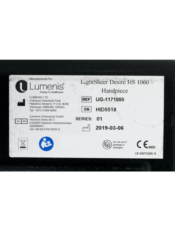 Lumenis Lightsheer HS Laser Hair Removal High Speed Handpiece 22x35 mm Desire