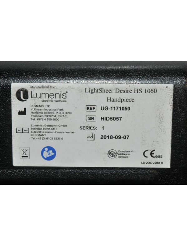 2018 Lumenis LightSheer DESIRE Handpiece HS 1060nm Laser Hair Removal