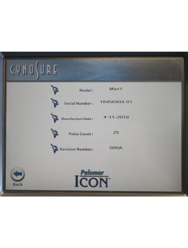 Palomar ICON Laser MaxY Handpiece Fine Hair Removal Pigmented Lesions Max Y HP