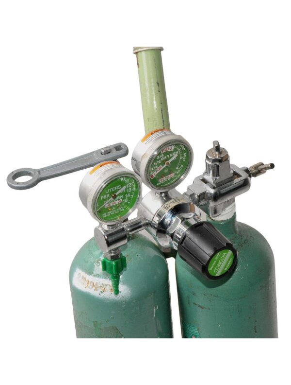 Oxygen Tanks 4500 Concoa Compressed Gas Regulator Rolling Mobile Stand Cylinder