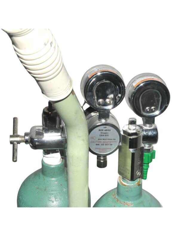 Oxygen Tanks 4500 Concoa Compressed Gas Regulator Rolling Mobile Stand Cylinder